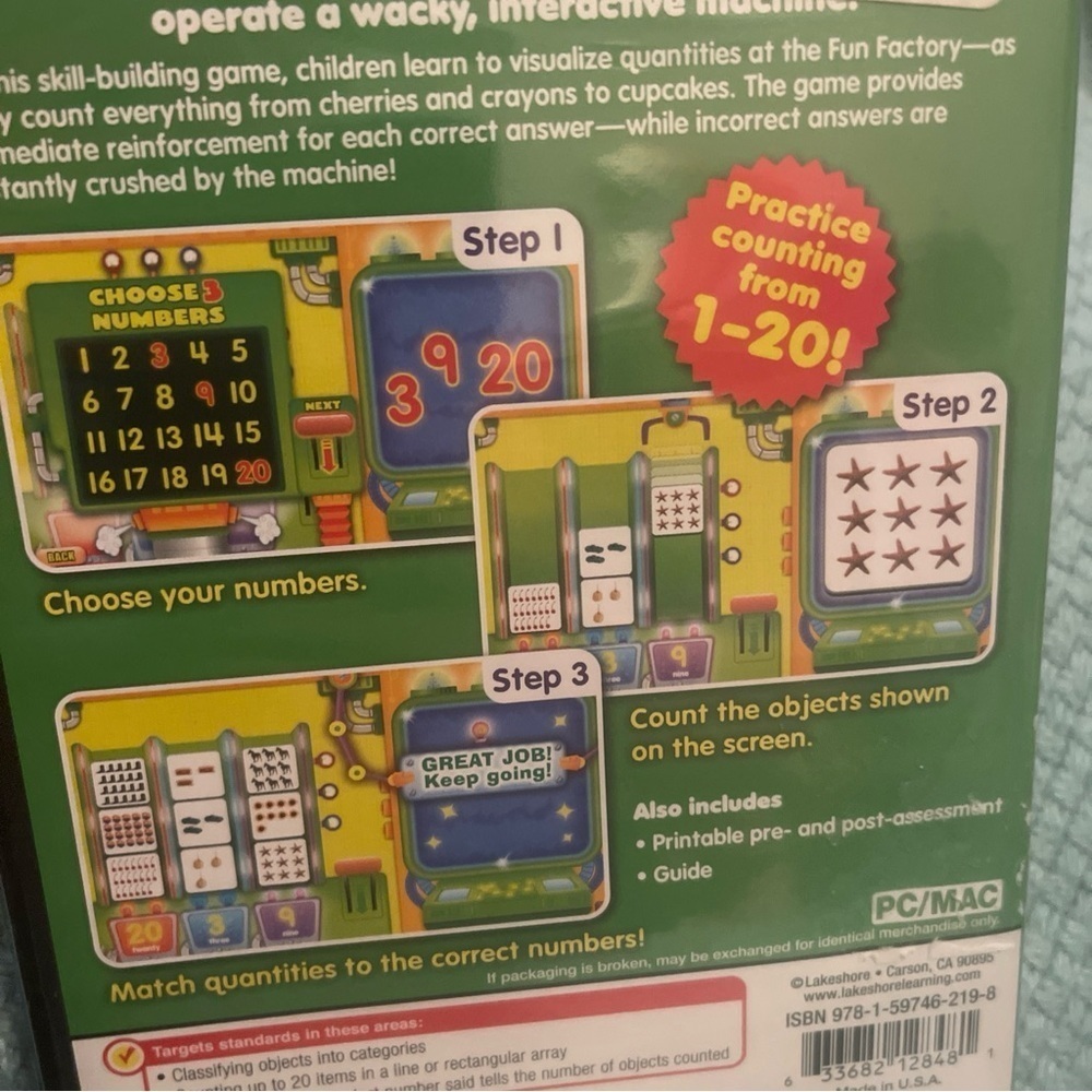 Lakeshore Numbers & Counting Fun Factory Interactive Game PC/MAC Math Pre K - K - Picture 7 of 8